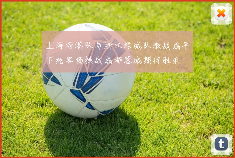 上海海港队与浙江绿城队激战成平下轮客场挑战成都蓉城期待胜利